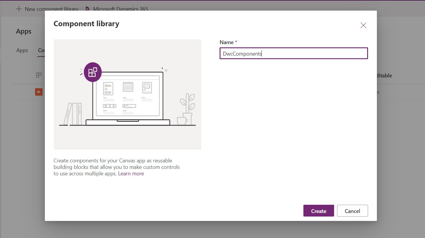 New Component Dialog