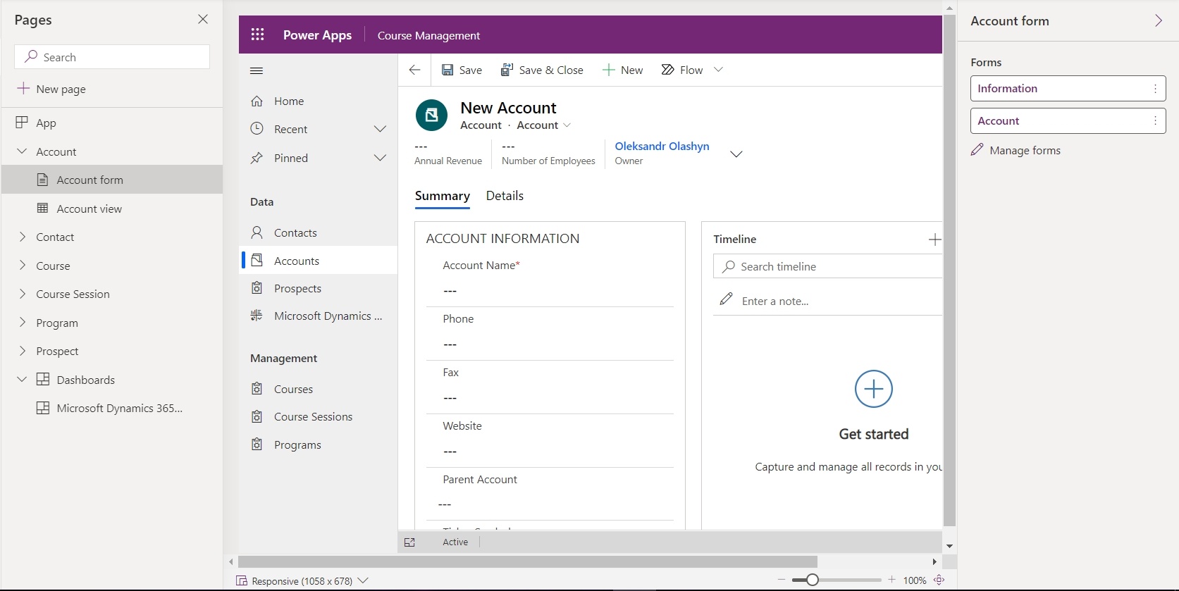 Configure forms