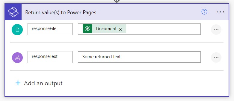 Return to Power Pages step